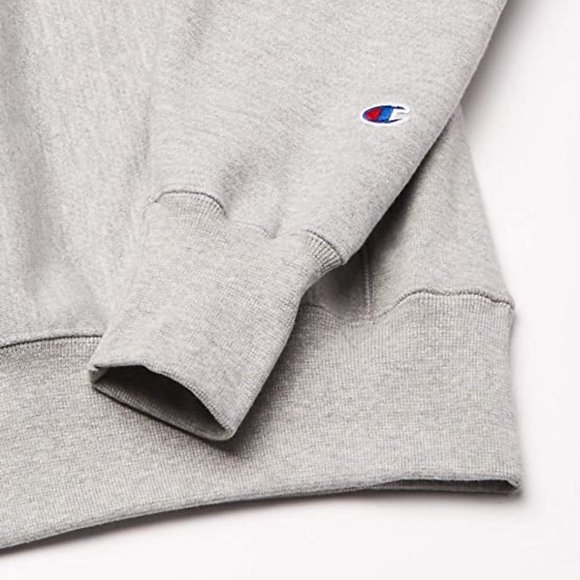Champion Reverse Weave Crew Neck Fleece Sweatshirt Script Oxford Grey 3XL BIG - Picture 6 of 11